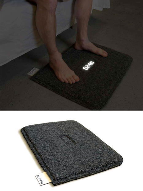 Stand up to wake up - Carpet Alarm Clock by Sofie Collin &amp; Gustav Lanberg